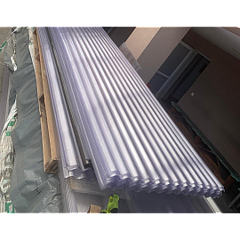 Placă din policarbonat solid/compact 2000mm x 970mm x 0.9mm, cu profil ondulat (nu este fibră de sticlă, nu este casantă)