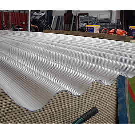 Placă din policarbonat solid/compact 2000mm x 970mm x 0.9mm, cu profil ondulat (nu este fibră de sticlă, nu este casantă)