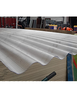 Placă din policarbonat solid/compact 2000mm x 970mm x 0.9mm, cu profil ondulat (nu este fibră de sticlă, nu este casantă)