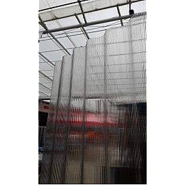 Placă din policarbonat solid/compact 2000mm x 970mm x 0.9mm, cu profil ondulat (nu este fibră de sticlă, nu este casantă)
