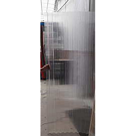 Placă din policarbonat solid/compact 2000mm x 970mm x 0.9mm, cu profil ondulat (nu este fibră de sticlă, nu este casantă)