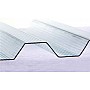 Placă din policarbonat compact/solid 2000mm x 1060mm x 1mm, cu profil trapez clar/transparent