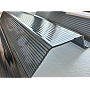 Placă din policarbonat compact/solid 1mm x 1060mm x 2000mm, cu profil trapez 76/18 multiliniar GRI