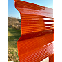 Placă din policarbonat compact/solid 1mm x 1060mm x 2000mm, cu profil trapez 76/18 multiliniar teracotă