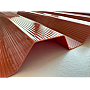 Placă din policarbonat compact/solid 1mm x 1060mm x 2000mm, cu profil trapez 76/18 multiliniar teracotă