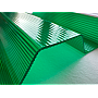 Placă din policarbonat compact/solid 1mm x 1060mm x 2000mm, cu profil trapez 76/18 multiliniar verde