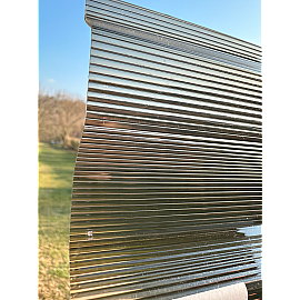 Placă din policarbonat compact/solid 1mm x 1060mm x 2000mm, cu profil trapez 76/18 multiliniar bronz-fumuriu
