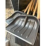 Lopată pentru uz general sau zăpadă 40x40cm din plastic cu protecție metal și coadă de lemn