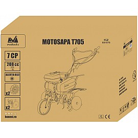 Motosapă T705 cu roți de transport EPTO Evotools motocultor