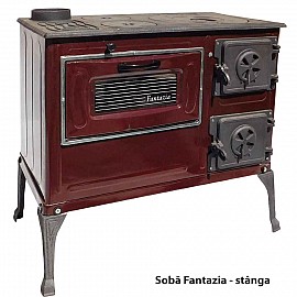 Sobă de metal pentru gătit Fantazia maro, putere 6kW