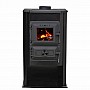 Sobă metalică Zora 8.9kW, clasă energetică A, coș central, ieșire burlan 130mm