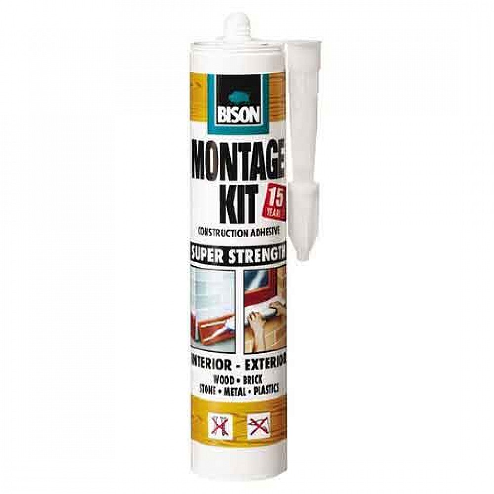 Bison Montagekit silicon adeziv pentru construcții Super Strength 350g