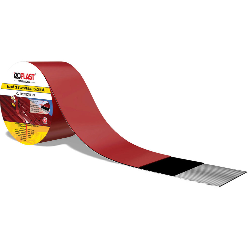 Bandă de etanşare autoadezivă 3mx5cm roșu Izoplast Professional