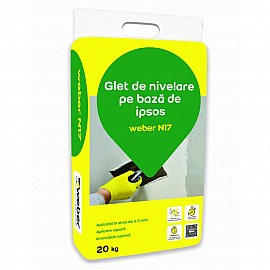 Weber N17 Glet alb pe bază de ipsos, pentru egalizare, 20kg