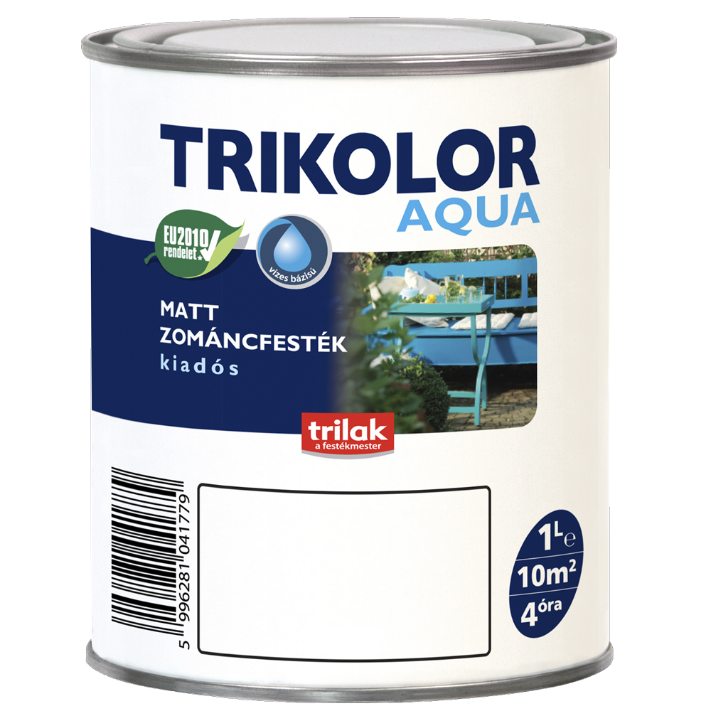 Trikolor Aqua email mat pe bază de apă 1l, pentru interior sau exterior - diverse culori