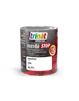 Trinat Special STOP rugină argintiu lucios 0.75l, grund și vopsea cu uscare rapidă, vopsea direct pe rugină (rozsdaSTOP), protecție anticorozivă 15 ani