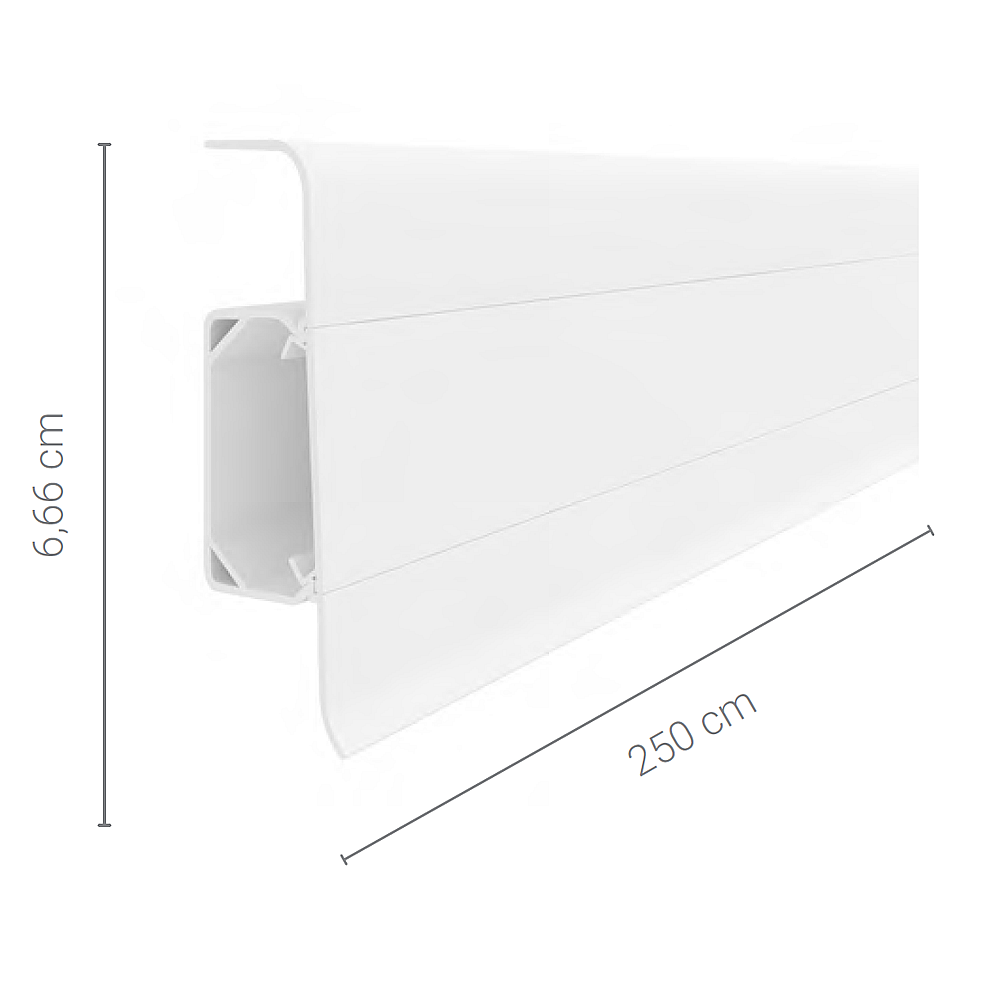 Plintă Esquero pentru parchet 6.66cm x 2.5m