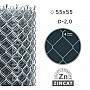 Plasă gard împletită zincată, H 1.2m, diametru sârmă 2mm, ochi 55x55mm, rolă 10m