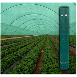 Plasă umbrire verde 35% cu protecție UV 2x10m, pentru sere, solarii, păsări, animale, protecție garduri/clădiri