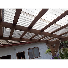 Placă din policarbonat compact/solid 3000mm x 1060mm x 1mm, cu profil trapez, clar (transparent)