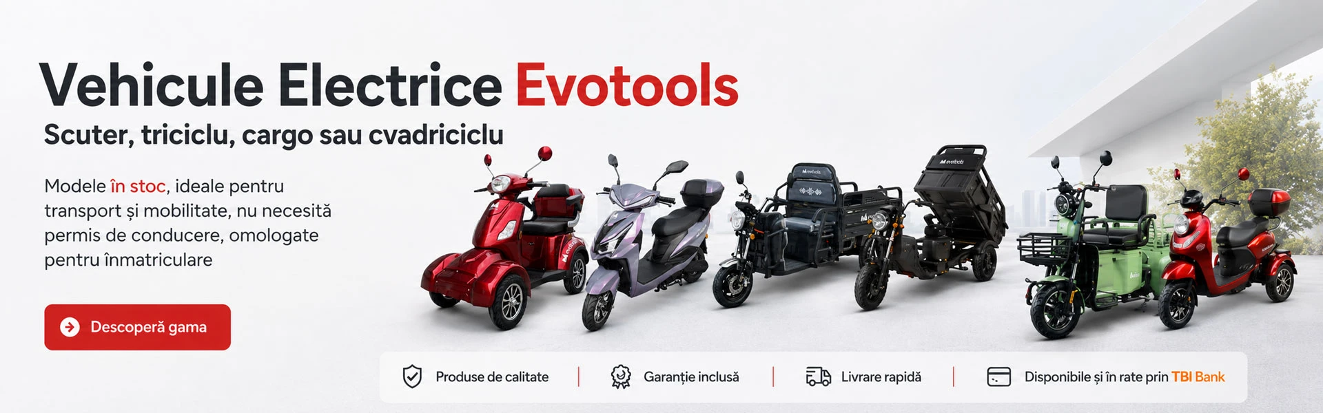 Vehicule electrice omologate fara permis conducere