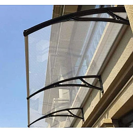Copertină Bari, braț aluminiu de 1m, model de bază, policarbonat celular 6mm, diferite lățimi de copertină și culori