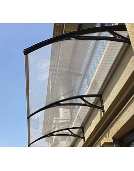 Copertină Bari, braț aluminiu de 0.8m, model de bază, policarbonat celular 6mm, diferite lățimi de copertină și culori