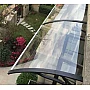 Copertină Bari, braț aluminiu de 0.8m, model de bază, policarbonat solid 4mm, diferite lățimi de copertină și culori