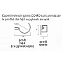 Copertină Como cu jgheab de apă, braț aluminiu de 1m, model de bază, policarbonat solid 4mm, diferite lățimi de copertină și culori