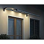Copertină Roma cu iluminare LED, braț aluminiu de 1m, policarbonat solid 4mm, diferite lățimi de copertină și culori