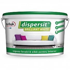 Dispersit Brilliant White vopsea lavabilă pentru interior 2.5l alb