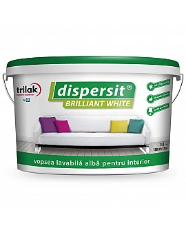 Dispersit Brilliant White vopsea lavabilă pentru interior 8.5l alb