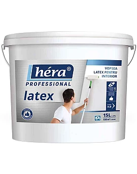 Hera Latex Professional vopsea superlavabilă, extra albă, pentru interior 15l (25kg)