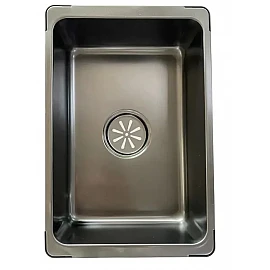 Chiuvetă bucătărie inox satin HD7550 multifuncțională (baterie cu 3 moduri de curgere, consolă din sticlă,  2 tăvițe de scurgere, tocător din lemn, spălător de pahare, dozator detergent de vase)
