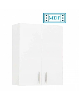 Dulap suspendat alb Verona pentru baie sau bucătărie, rezistent la umezeală, 60cm x 68cm x 21.5cm, mobilier baie
