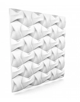 Panou decorativ 3D din polistiren pentru perete sau tavan, 60cm x 60cm, grosime 3cm, model BOW
