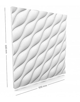Panou decorativ 3D din polistiren pentru perete sau tavan, 60cm x 60cm, grosime 3cm, model DESERT