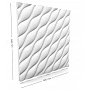 Panou decorativ 3D din polistiren pentru perete sau tavan, 60cm x 60cm, grosime 3cm, model DESERT