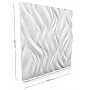 Panou decorativ 3D din polistiren pentru perete sau tavan, 60cm x 60cm, grosime 3cm, model FLAMES
