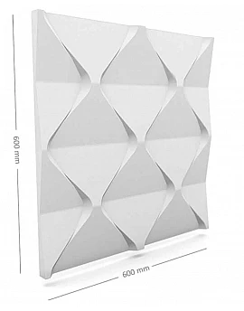 Panou decorativ 3D din polistiren pentru perete sau tavan, 60cm x 60cm, grosime 3cm, model HARMONY