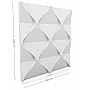 Panou decorativ 3D din polistiren pentru perete sau tavan, 60cm x 60cm, grosime 3cm, model HARMONY