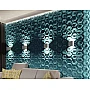 Panou decorativ 3D din polistiren pentru perete sau tavan, 60cm x 60cm, grosime 3cm, model HEXAGON
