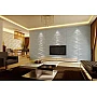 Panou decorativ 3D din polistiren pentru perete sau tavan, 60cm x 60cm, grosime 3cm, model OCEAN