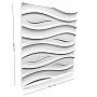 Panou decorativ 3D din polistiren pentru perete sau tavan, 60cm x 60cm, grosime 3cm, model OCEAN