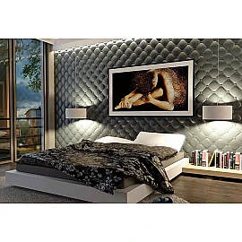 Panou decorativ 3D din polistiren pentru perete sau tavan, 60cm x 60cm, grosime 3cm, model PILLOW