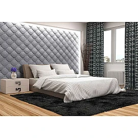 Panou decorativ 3D din polistiren pentru perete sau tavan, 60cm x 60cm, grosime 3cm, model PILLOW