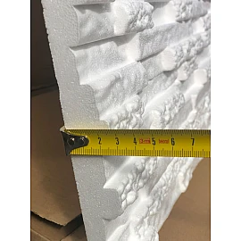 Panou decorativ 3D din polistiren pentru perete sau tavan, 60cm x 60cm, grosime 3cm, model STONE