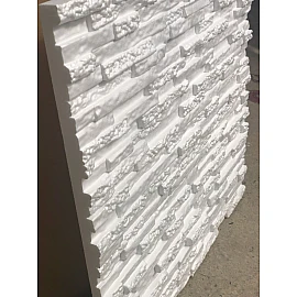 Panou decorativ 3D din polistiren pentru perete sau tavan, 60cm x 60cm, grosime 3cm, model STONE
