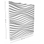 Panou decorativ 3D din polistiren pentru perete sau tavan, 60cm x 60cm, grosime 3cm, model WIND