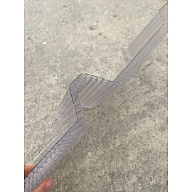 Luminatoare hală din policarbonat celular Greca, 16mm grosime, 5 ondulații de 40mm și structură tip fagure (preț/mp)